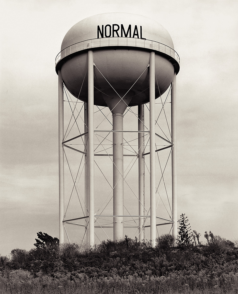 Stephen Austin Welch commercial director & advertising and fine art landscape photographer Normal water tower B&W black and white sepia selenium duo-toned photography: moody and dramatic fine art photographs